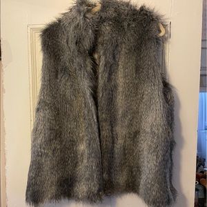 Calvin Klein faux fur vest